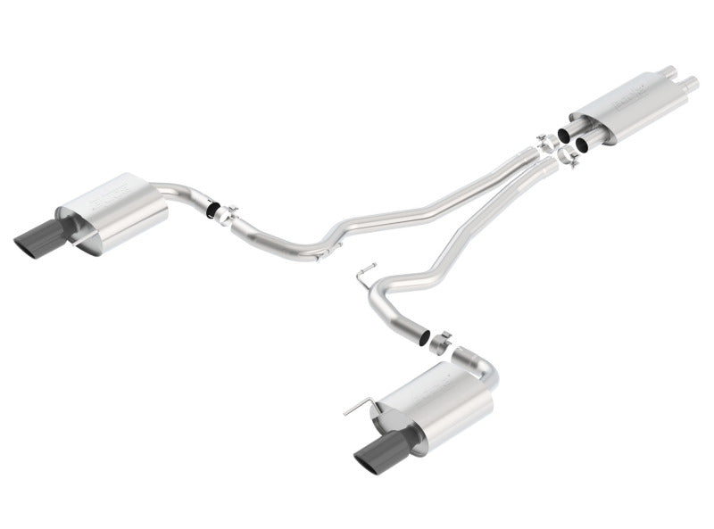 Borla Catback Borla Touring Cat-Back 15 Ford Mustang GT 5.0L V8 MT/AT 2.5in pipe Black 4in tip