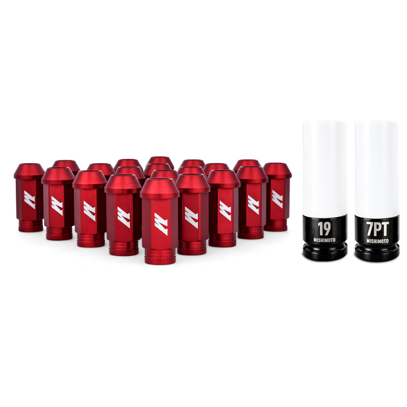 Mishimoto Lug Nuts Mishimoto Aluminum Locking Lug Nuts M12x1.25 20pc Set Red
