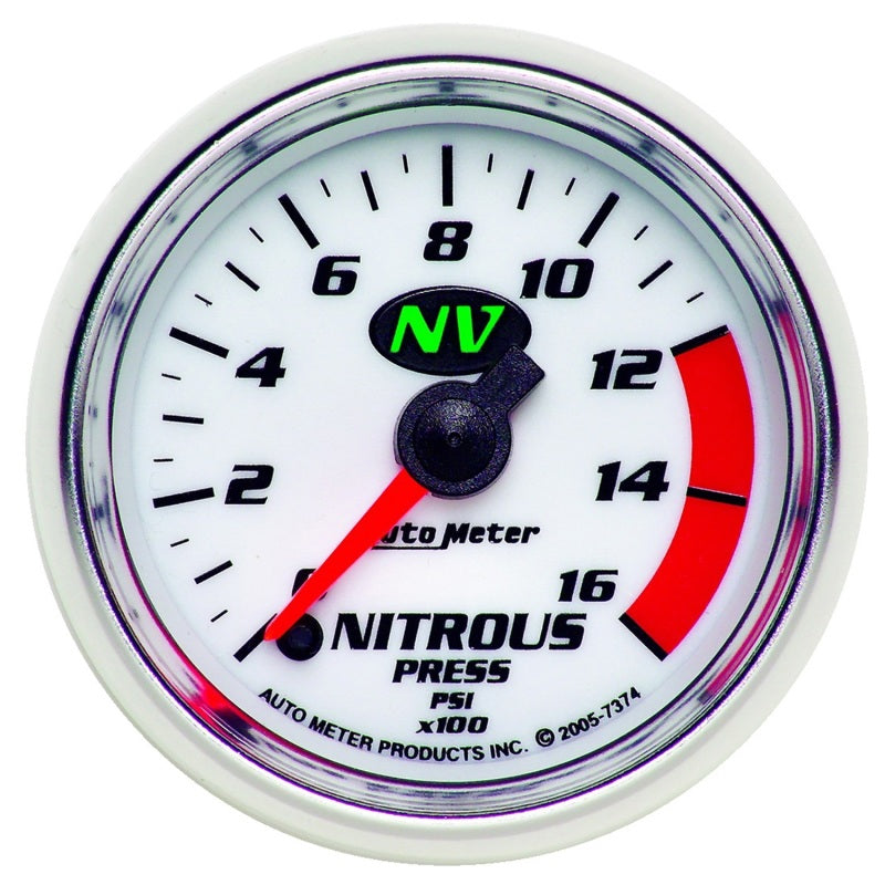 AutoMeter Gauges Autometer 2-1/16in 0-1600 PSI Full Sweep Digital Stepper Motor Nitrous Pressure Gauge