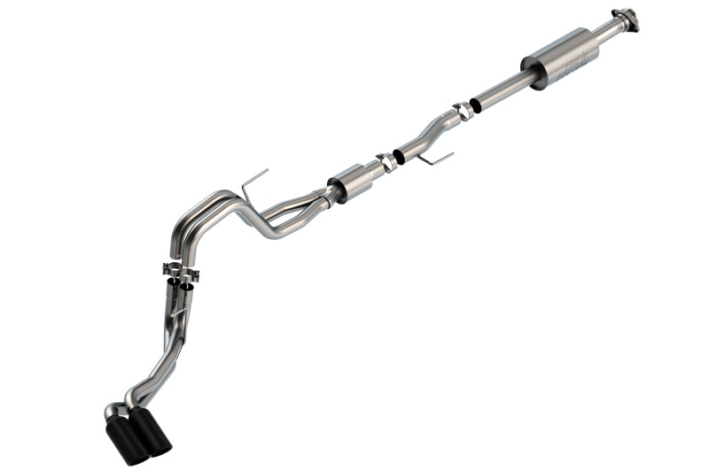 Borla Catback Borla F-150 2021 5.0L 4dr CC SB EC STB Lariat/KR/Pltm/LTD 3/2.25 DSE Cat-Back S-Type Black CHR Tips