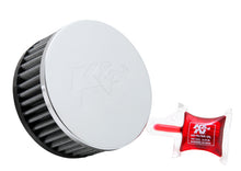 Load image into Gallery viewer, K&amp;N Engineering Air Filters - Universal Fit K&amp;N Universal Chrome Filter 2 1/2 inch O/S FLG / 4 1/2 inch OD / 2 inch Height
