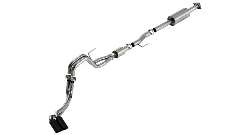 Borla Catback Borla F-150 2021 5.0L 4dr CC SB EC STB Lariat/KR/Pltm/LTD 3/2.25 DSE Cat-Back S-Type Black CHR Tips