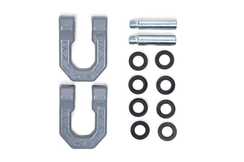 DV8 Offroad Bumper Accessories DV8 Offroad Elite Series D-Ring Shackles - Pair (Gray)