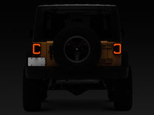 Load image into Gallery viewer, Raxiom Tail Lights Raxiom 07-18 Jeep Wrangler JK Axial Series LED Halo Tail Lights- Black Housing (Dark Smoked Lens)