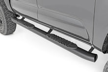 Load image into Gallery viewer, Rough Country Nerf Bars Oval Nerf Step 4.5 Inch Double Cab Black 05-22 Toyota Tacoma 2WD/4WD Rough Country - 21008