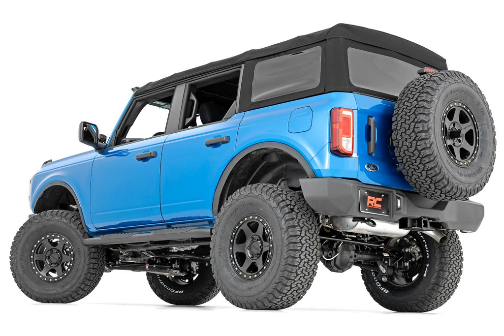 Rough Country Nerf Bars Oval Nerf Step 4.5 Inch 4-Door Black 21-22 Ford Bronco 4WD Rough Country - 21011