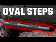 Load image into Gallery viewer, Rough Country Nerf Bars Oval Nerf Step Crew Cab Black Ford Super Duty 2WD/4WD (99-16) Rough Country - 21013