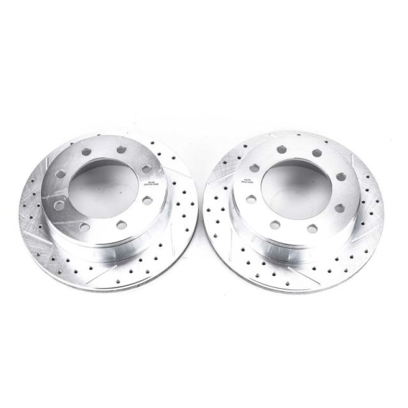 PowerStop Brake Rotors - Slot & Drilled Power Stop 02-06 Chevrolet Avalanche 2500 Rear Evolution Drilled & Slotted Rotors - Pair