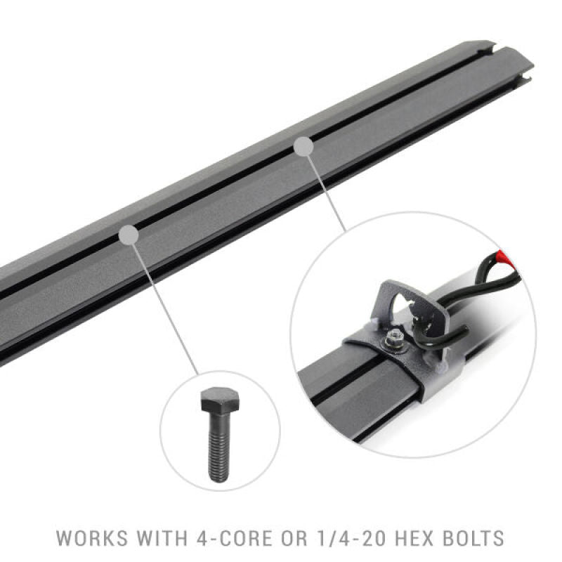 Go Rhino Truck Bed Rack Go Rhino Universal XRS 37 3/4 Cross Rail Accessory Set - Tex. Black