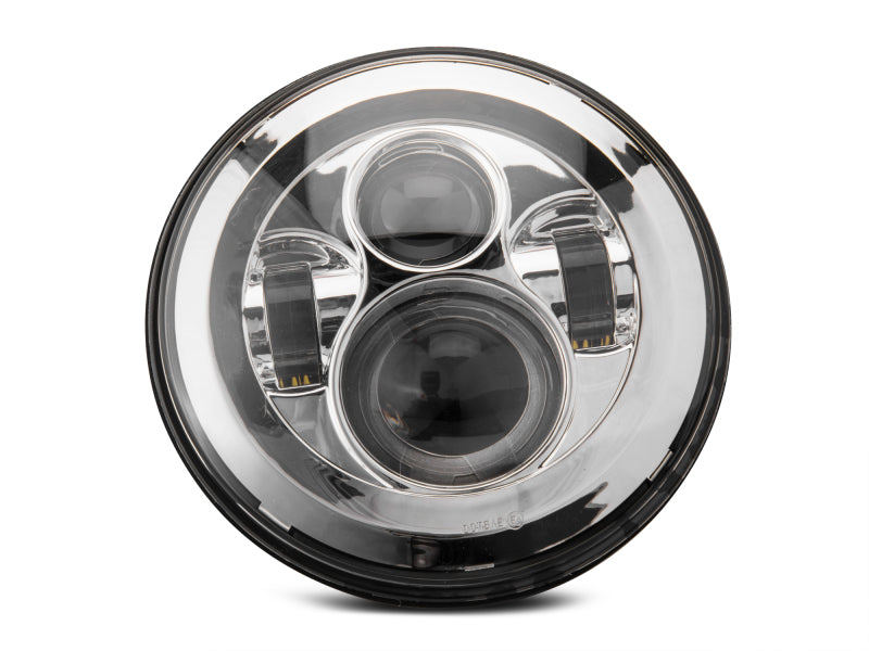 Raxiom Headlights Raxiom 97-18 Jeep Wrangler TJ/JK Axial Series LED Daymaker Headlights- Chrome Housing (Clear Lens)