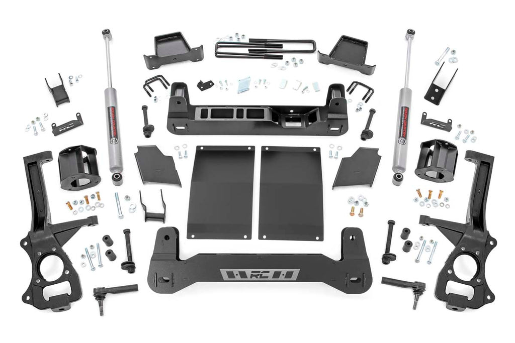 Rough Country Lift Kits 6.0 Inch Suspension Lift Kit Strut Spacers Diesel 19-20 Chevy 1500 PU 4WD/2WD Rough Country - 21731D