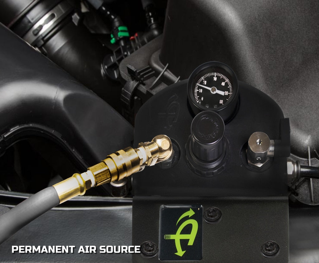 Up Down Air Tire Inflation System Jeep JK Tire Inflator System 4 Tire For 18-20 Jeep Wrangler 2/4 Door W/Engine Mount With Box, Fittings, Hoses and Storage Bag Black UP Down Air - 218-1819
