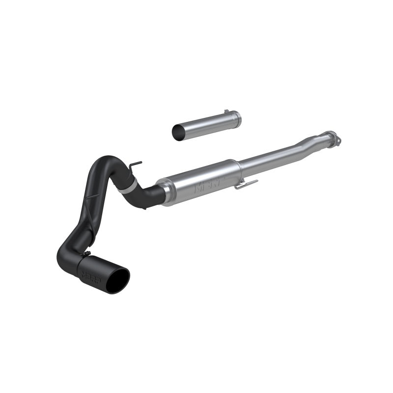 MBRP Catback MBRP 2021+ Ford F150 2.7L/3.5L/5.0L 4in Black-Coated AL Steel Cat-Back - RACE VERSION