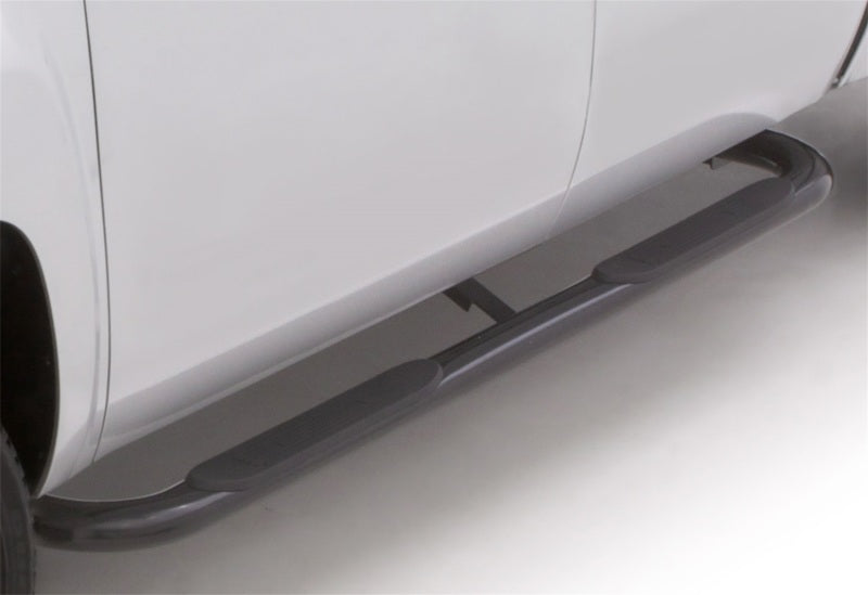 LUND Nerf Bars Lund 97-98 Ford F-150 SuperCab (3Dr) 4in. Oval Curved Steel Nerf Bars - Black