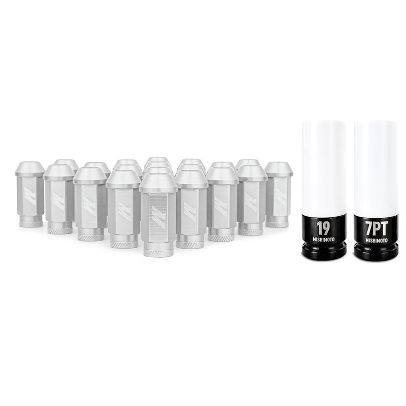 Mishimoto Lug Nuts Mishimoto Aluminum Locking Lug Nuts M12x1.25 20pc Set Silver