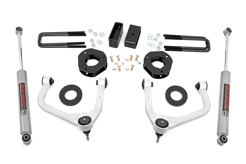 Rough Country Lift Kits 3.5 Inch Suspension Lift Kit w/Forged Upper Control Arms 19-20 GMC Silverado/Sierra 1500 4WD/2WD Rough Country - 22630