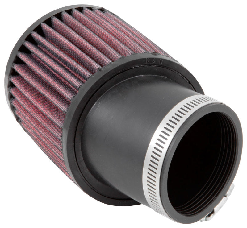 K&N Engineering Air Filters - Universal Fit K&N Filter Universal Rubber Round Straight Filter 20 Deg Angled 2-7/16in Flange 3-3/4in OD 4in H