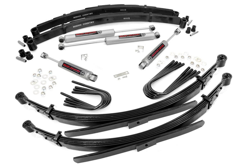 Rough Country Leveling Kit 2 Inch Suspension Lift System 52 Inch Rear Springs 88-91 C10/K10/K5 Blazer/C15/K15/Jimmy Rough Country - 235-88-9230