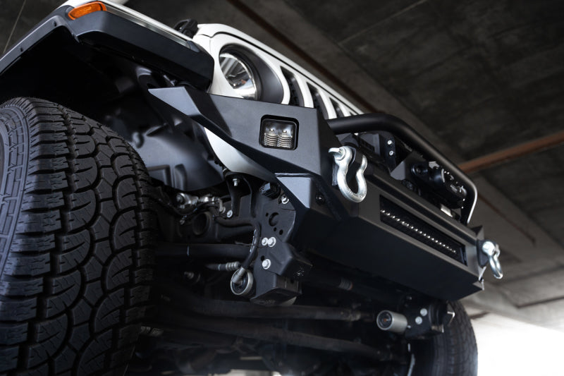 DV8 Offroad Bumpers - Steel DV8 Offroad 18-23 Jeep Wrangler JL / 20-23 Jeep Gladiator JT FS-7 Mid-Width Winch Front Bumper