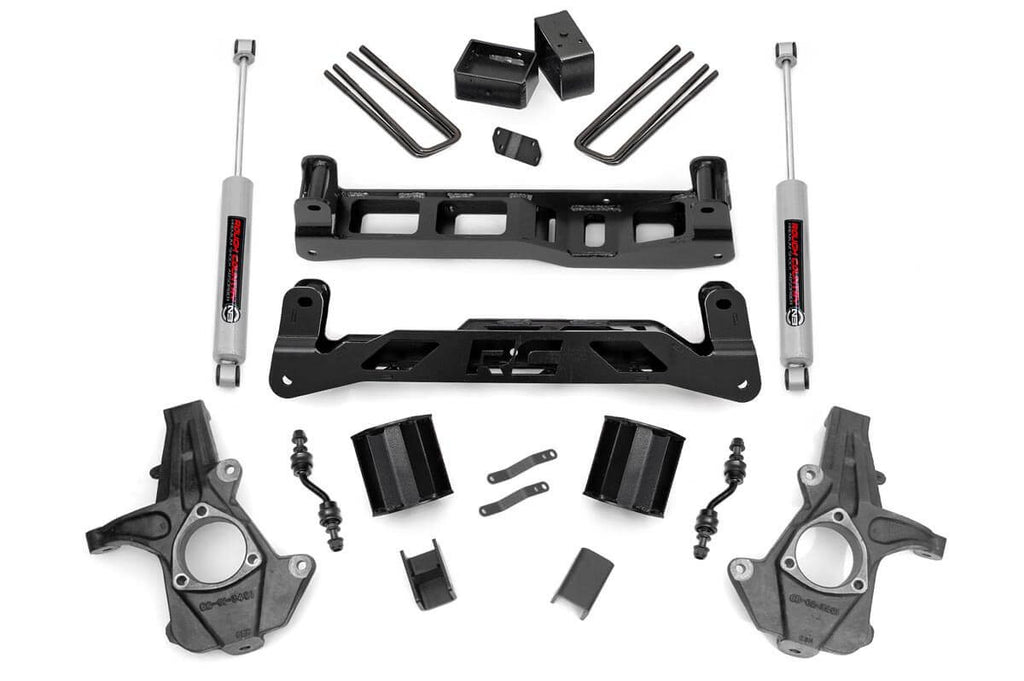 Rough Country Lift Kits 5 Inch Suspension Lift Kit No Struts w/N2.0 14-18 Silverado/Sierra 1500 2WD Aluminum/Stamped Steel Rough Country - 24831