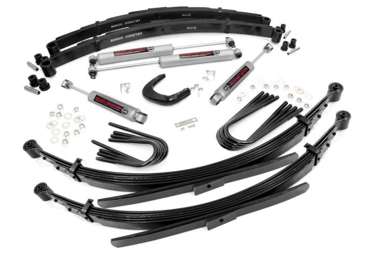 Rough Country Lift Kits 4 Inch Suspension Lift System 88-91 3/4-Ton Suburban 4WD 52 Inch Rear Springs Rough Country - 250-88-9230