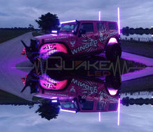 Load image into Gallery viewer, Quake LED Whip Light 6 Foot RGB Accent LED Whip Light Dual Quad-Lock/Interlock - QW827