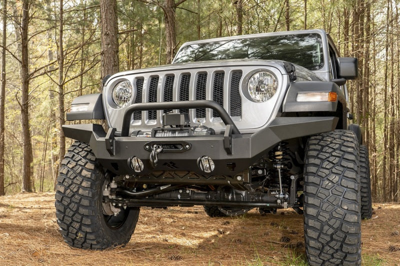 Rugged Ridge Bumpers - Steel Rugged Ridge HD Bumper Full Width Front 07-18 Jeep Wrangler JK 18-20 Jeep Wrangler JL 2020 JT