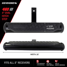 Load image into Gallery viewer, Go Rhino Hitch Accessories Go Rhino 4in Oval Hitch Step - Black