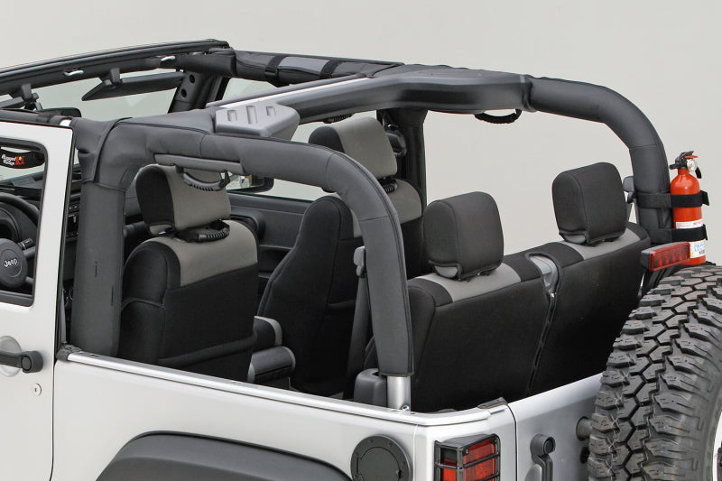 Rugged Ridge Roll Cage Components Rugged Ridge Roll Bar Cover Black Vinyl 07-18 Jeep Wrangler JK