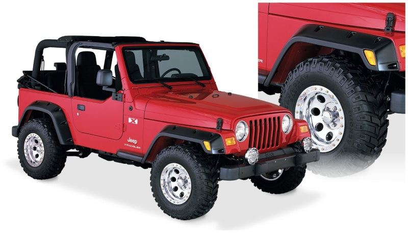 Bushwacker Fender Flares Bushwacker 97-06 Jeep TJ Pocket Style Flares 4pc - Black