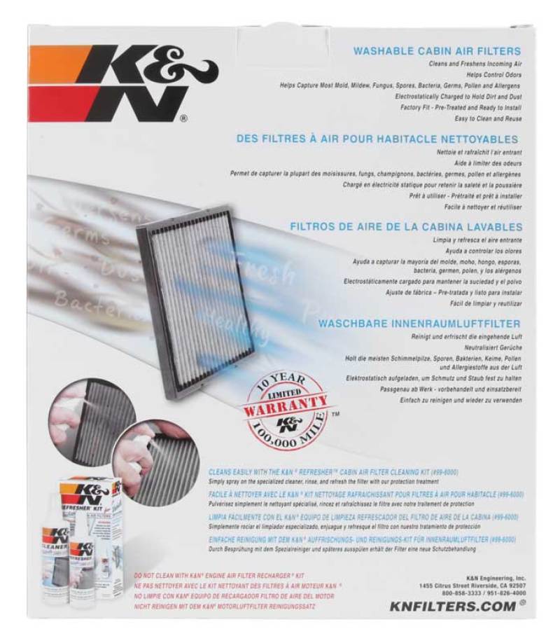 K&N Engineering Cabin Air Filters K&N Replacement Cabin Air Filter