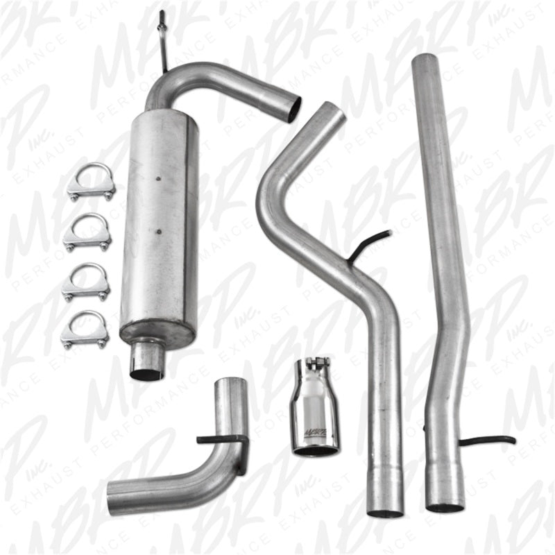 MBRP Catback MBRP 2007-2009 Jeep Wrangler 4dr 3.8L V6 Cat Back Single