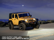 Load image into Gallery viewer, Raxiom Headlights Raxiom 97-18 Jeep Wrangler TJ/JK Axial Series LED Headlights- Black Housing (Clear Lens)