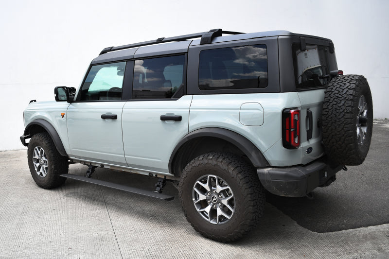 Go Rhino Running Boards Go Rhino 21-23 Ford Bronco 4dr E-BOARD E1 Electric Running Board Kit (No Drill) - Tex. Blk