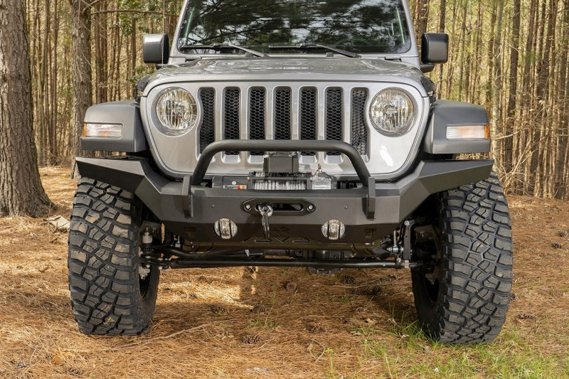 Rugged Ridge Bumpers - Steel Rugged Ridge HD Bumper Full Width Front 07-18 Jeep Wrangler JK 18-20 Jeep Wrangler JL 2020 JT