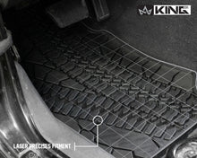 Load image into Gallery viewer, King4WD Front And Second Seat Floor Liners Jeep JK TPE Form Fitting Floor Liners For 07-13 Wrangler JK 2 Door Front and Rear 4 Piece Black King 4WD - 28010201