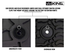 Load image into Gallery viewer, King4WD Front And Second Seat Floor Liners Jeep JK TPE Form Fitting Floor Liners For 07-13 Wrangler JK 2 Door Front and Rear 4 Piece Black King 4WD - 28010201