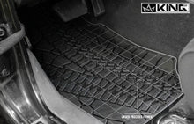 Load image into Gallery viewer, King4WD Front And Second Seat Floor Liners Jeep JK TPE Form Fitting Floor Liners For 07-13 Wrangler JK 4 Door Front and Rear 3 Piece Black King 4WD - 28010301