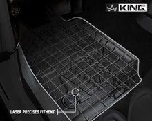 Load image into Gallery viewer, King4WD Front And Second Seat Floor Liners Jeep JK TPE Form Fitting Floor Liners For 14-18 Wrangler JK 2 Door Front and Rear 4 Piece Black King 4WD - 28010401