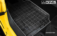 Load image into Gallery viewer, King4WD Front And Second Seat Floor Liners Jeep JK TPE Form Fitting Floor Liners For 14-18 Wrangler JK 4 Door Front and Rear 3 Piece Black King 4WD - 28010501