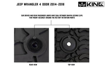 Load image into Gallery viewer, King4WD Front And Second Seat Floor Liners Jeep JK TPE Form Fitting Floor Liners For 14-18 Wrangler JK 4 Door Front and Rear 3 Piece Black King 4WD - 28010501