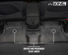 Load image into Gallery viewer, King4WD Front And Second Seat Floor Liners Jeep JL TPE Form Fitting Floor Liners For 18-Pres Wrangler JL 4 Door Front and Rear 3 Piece Black King 4WD - 28010701