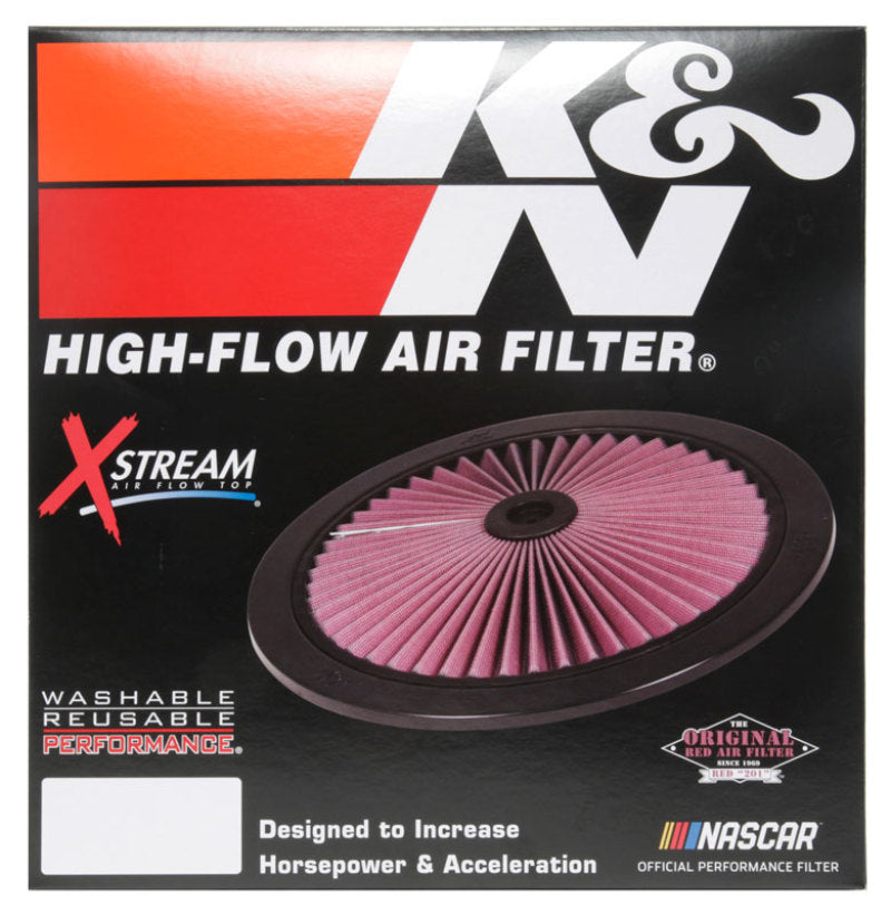 K&N Engineering Air Filters - Universal Fit K&N X-Stream Top Filter Only 11in - Black