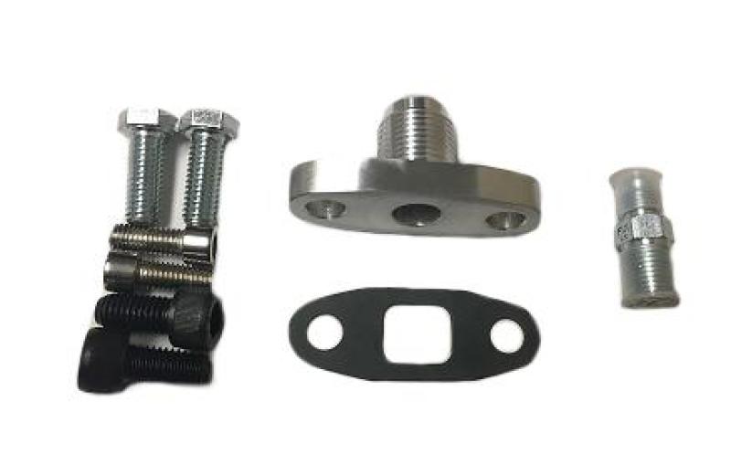 ATP Flanges ATP -4AN Oil Feed / -10AN Drain (Return) Flange Kit for Borg Warner S400 SX SX-E S200 S300 S200-SXE