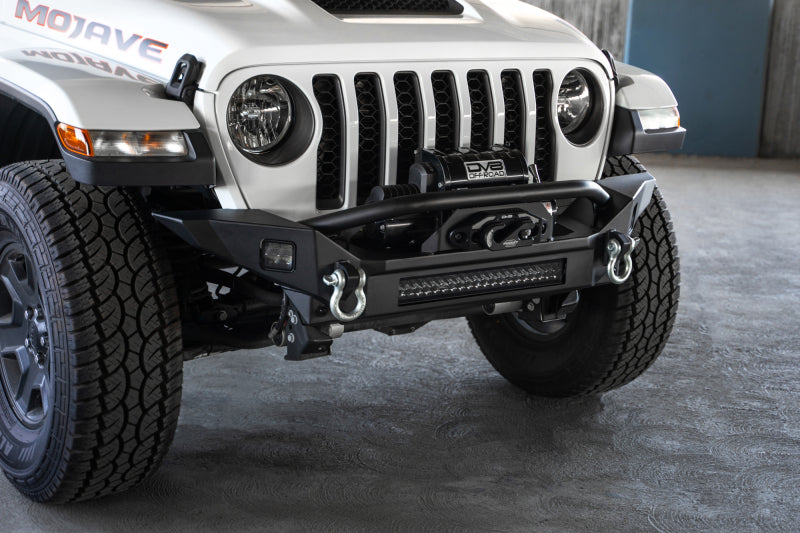 DV8 Offroad Bumpers - Steel DV8 Offroad 18-23 Jeep Wrangler JL / 20-23 Jeep Gladiator JT FS-7 Mid-Width Winch Front Bumper