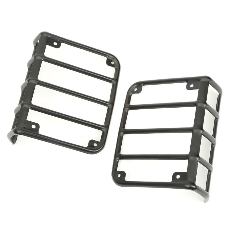 Rugged Ridge Light Covers and Guards Rugged Ridge 07-18 Jeep Wrangler Textured Black Tail Light Euro Guards