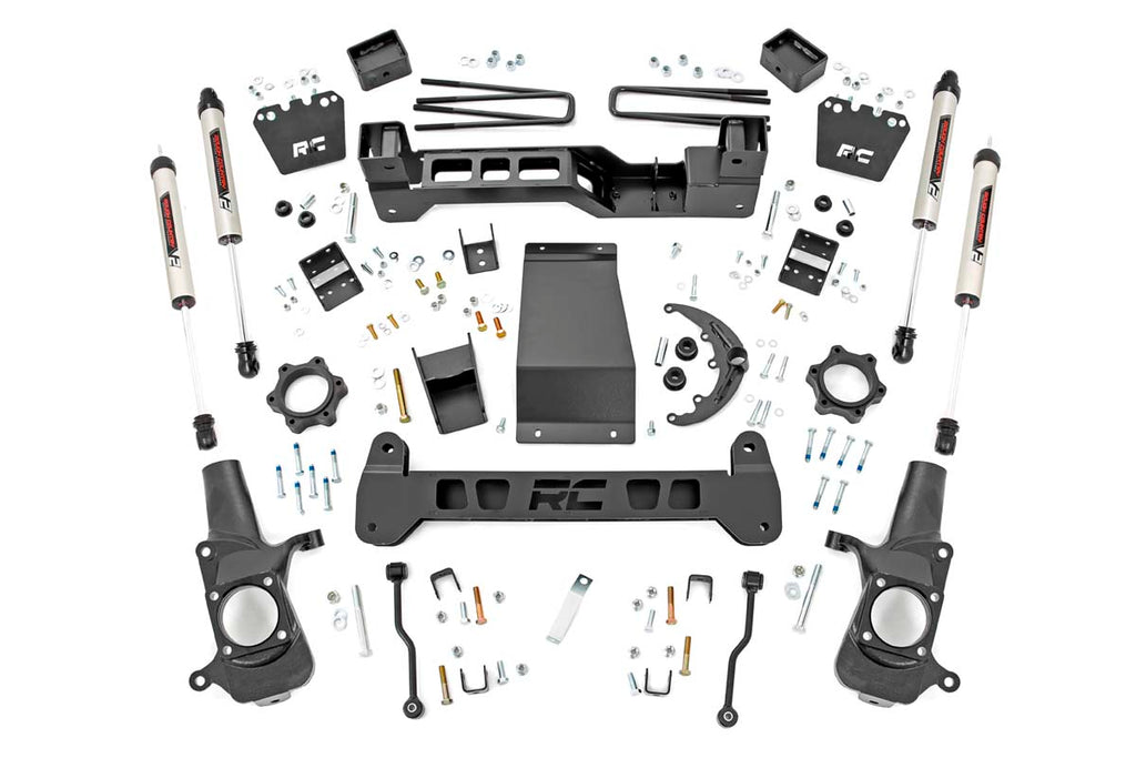 Rough Country Lift Kits 6.0 Inch GM Suspension Lift Kit w/ V2 Shocks 01-10 2500HD 4WD Rough Country - 29770