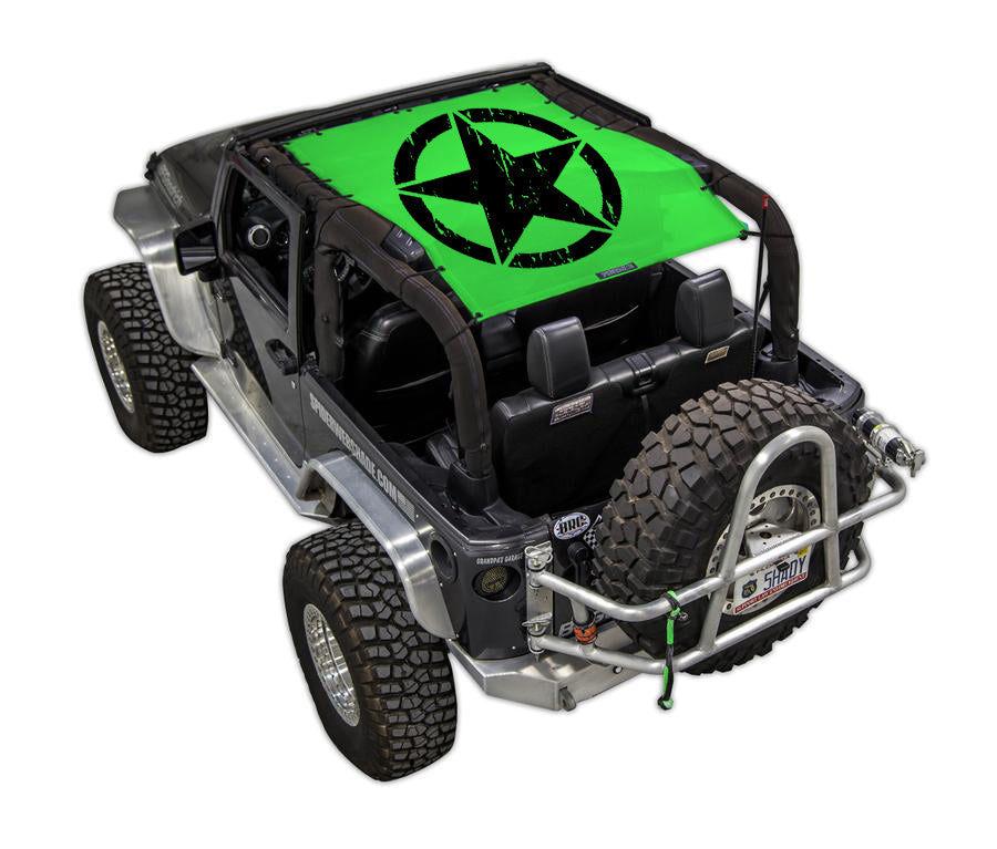 SPIDERWEBSHADE Product Green JK-2D Oscar Mike Distressed