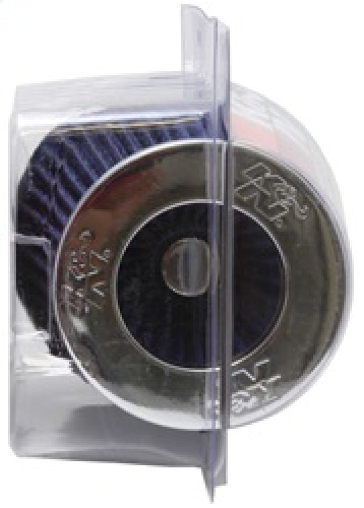 K&N Engineering Air Filters - Universal Fit K&N Universal Air Filter Chrome Round Tapered Blue - 4in Flange ID x 1.125in Flange Length x 5.5in H