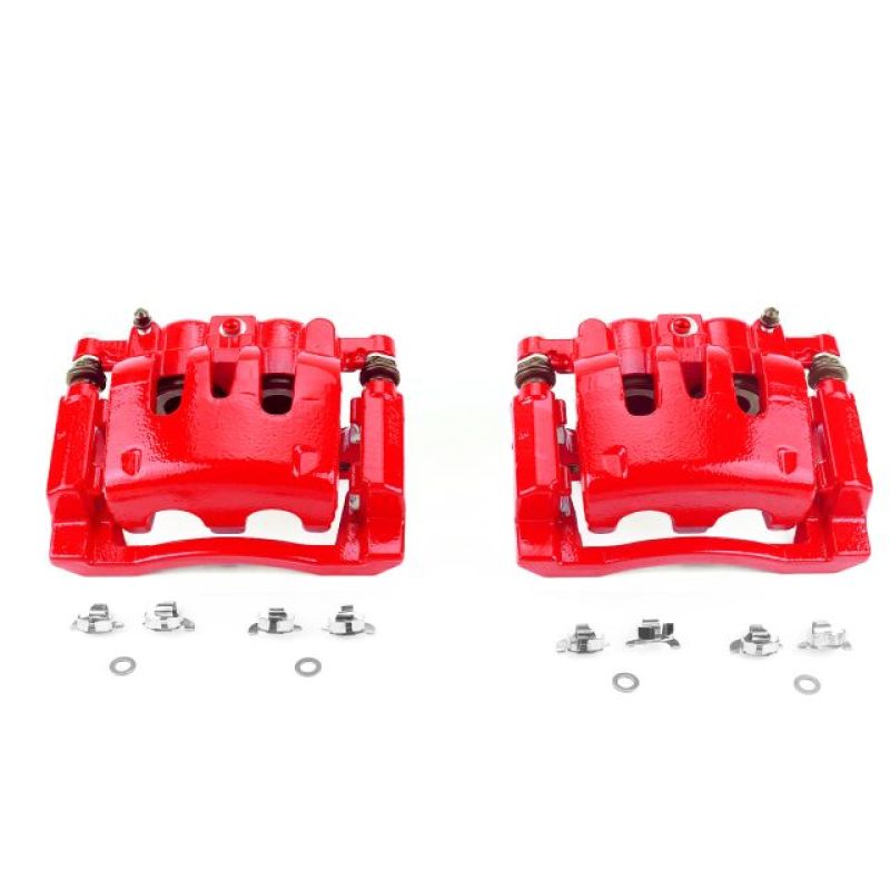 PowerStop Brake Calipers - Perf Power Stop 08-12 Ford F-250 Super Duty Rear Red Calipers w/Brackets - Pair